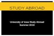 Header goes here - University of Iowa · • Counts toward your UI degree • Other options: • Intern abroad • Research abroad ... • Additional study abroad scholarships: •
