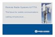 Remote Radio Systems & FTTA The future for mobile … FttA compressed... · 2015-04-01 · Excellence in Connectivity Solutions Structural Implications 6 Sector Install (100m Tower)