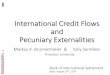 International Credit Flows and Pecuniary Externalities · Loss spiral 1/{1 −𝜓 ... due to pecuniary externalities •Price of capital: fire sale externality if leverage is high