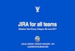Atlassian JIRA for all Teams - Atlassian Community Cologne · JLAZINSKI@ATLASSIAN.COM JIRA for all teams Atlassian User Group, Cologne, 6th June 2017. Agenda Deployment options Next