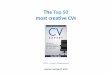 The Top 50 most creative CVs · 2020-06-30 · ©2014 CV Expert All Rights Reserved The Top 50 most creative CVs ©2014 –CV Expert - All Rights Reserved