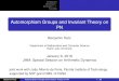 Automorphism Groups and Invariant Theory on PNjhs/JMM2016/3.5.Hutz.pdf · 2016-01-01 · Introduction Dimension 1 Dimension > 1 Example Basic Deﬁnitions Bound on the Order Computational