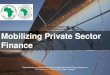 Mobilizing Private Sector Finance - International …. Mobilizing...Mobilizing Private Sector Finance Expert Meeting on Climate Change & Enhanced Renewable Energy Deployment 29th February