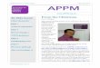 APPM newsletter Oct 16...APPM Newsletter Oct 16 5. APPM Newsletter October 2016 7 October 2016 recommendation is that if you ever have the chance to attend anything led by one of these,