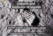 Impacts and formation of regolith · 2016-05-11 · 24/05/2011 Impacts and formation of regolith What is regolith? “Superficial layer or blanket of loose particulate rock material