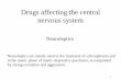 Drugs affecting the central nervous system · 2019-10-22 · 1 Drugs affecting the central nervous system Neuroleptics Neuroleptics are mainly used in the treatment of schizophrenia
