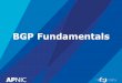 BGP Fundamentals · • Session established using directly connected intf IP • Peering address must match the TCP session! – Else, we need a static route to reach the neighbor