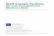 RCGP Example Portfolio: GP with Occupational Medicine Role · 2018-09-06 · of professional contexts can demonstrate that they are meeting revalidation standards set ... 1600 so
