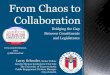 From Chaos to Collaboration · Bridging the Gap Between Constituents and Legislatures From Chaos to Collaboration ... Promote ongoing education of citizens and city staff in participation