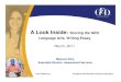 A Look Inside: Scoring the GED Language Arts, Writing Essay · 2011-05-31 · Language Arts, Reading Test). • While the ability to communicate ideas effectively is a key factor