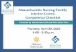 Massachusetts Nursing Facility Infection Control...Infection Control Resident cohorting is re-evaluated by infection control lead and clinical staff and implemented each day Facility