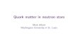 Quark matter in neutron stars - mesonpi.cat.cbpf.br€¦ · Strange Matter Hypothesis summary I Strange matter is the true ground state at zero pressure. I For a compact star, ground
