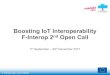 Boosting IoTInteroperability F-Interop 2nd Open Call · F-Interop open call webinar Barriers for SMEs SMEs are driven by time-to-market ¢But lack of interoperability might reduce
