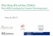The Non-K’s of the CDA’s · 2017-05-09 · – Pre proposal phase is required; full application accepted upon invitation only – Must have 50% research effort and at least half