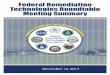 Federal Remediation Technologies Roundtable …...challenges in cleaning up contaminated groundwater, progress that has been made in Superfund groundwater cleanup, and 2011-2012 optimization