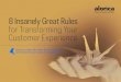 8 Insanely Great Rules for Transforming Your Customer ......an Extraordinary Customer Experience. 8 Insanely Great Rules. for Transforming Your Customer Experience. 2020 Alorica Inc