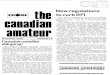 The Canadian AmateurDec. 1975 No. 10 The Canadian Amateur, published monthly on a National basis is the official Journal of the Canadian Amateur Radio Federation Inc. It is available