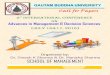 SCHOOL OF MANAGEMENT...GAUTAM BUDDHA UNIVERSITY Organized by: Dr. Dinesh K Sharma & Dr. Manisha Sharma SCHOOL OF MANAGEMENT 2 nd International Conference On (July 16&17, 2016) Advances