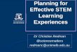 Planning for Effective STEM Learning Experiencesstemedcon.deakin.edu.au/wp-content/uploads/sites/... · Planning for Effective STEM Learning Experiences Dr Christine Redman. @sciencematters