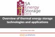 Overview of thermal energy storage technologies and ... · Consumption2 6% Final Energy Consumption 22% Final Energy Consumption2 1Based on DoE calculations in draft Integrated Energy