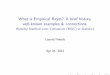 What is Empirical Bayes? A brief history, well-known examples & …statweb.stanford.edu/~lpekelis/talks/12_4_bscolloq.pdf · 2012-04-24 · A brief (incomplete, biased) history. I