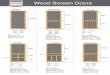 Wood Screen Doors · Pet Door: 7in x 11.25in 52.75in 16.25in 32in – 4.75in 36in – 6.75in Stile: 3.5in Top Rail: 3.5in Middle Rail: 3.5in Bottom Rail: 4in Pet Door: 10.5in x 15in