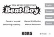 Beat Boy Owner's manual - Korgi.korg.com/uploads/Support/USA_BeatBoy_OM_EFGS1.pdf · to the “Parts of the Beat Boy” section on page 6. Let’s listen to the demo song Six demo