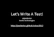 Let’s Write A Test! · [// java -cp riak_jmx.jar com.basho.riak.jmx.Dump localhost 41110