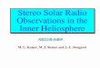 stereo agu poster · Wind - 1 Parker spiral Lines- of-sighò-s source location at frequency f is the point where two lines-of-sight intersect Radio source location by stereoscopic