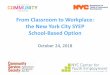 From Classroom to Workplace: the New York City SYEP School ... · the New York City SYEP School-Based Option October 24, 2018. 2. ØA strategy to organize resources and share leadership