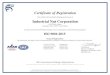 Certificate of Registration Industrial Nut Corporationindustrialnut.com/pdf/ISO Cert.pdf · Certificate of Registration This certifies that the Quality Management System of Industrial