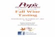 Fall Wine Tasting - Pop's Fine Wine & Liquors...Welcome! Tonight we have showcased 23 tables consisting of many fine wines, a handful of beers and a selection of liquors for your enjoyment
