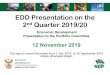 EDD Presentation on the 2nd Quarter 2019/20 · EDD Presentation on the 2nd Quarter 2019/20 . Economic Development . Presentation to the Portfolio Committee. 12 November 2019 . The