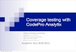 Coverage testing with CodePro Analytix · Exercise 1 Open project: Exercise-3-MathOperators Enable Coverage on this project Execute Unit Test Generate coverage report Report the test