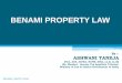 BENAMI PROPERTY LAW · The New Act (called as) The Prohibition of Benami Property Transactions Act, 1988 (notified to be effective from 01.11.2016) Section 1(3) The provisions of