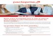 OFFRE DE CONSEIL - Pacte PME · 2018-04-23 · L’offre de conseil de Pacte PME vous propose d’analyser et de valider avec vous votre démarche Grands Comptes pour vous permettre