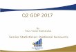 Q2 GDP 2017 - d3rp5jatom3eyn.cloudfront.net€¦ · Q2 GDP 2017 Senior Stas2cian: Naonal Accounts By Titus Victor Kamatuka Outline • Introduc2on • GDP growth rate • Key drivers