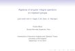 Algebras of singular integral operators on nilpotent · PDF file Dilations and CZ theory on nilpotent groups In the classical extension of Calderón-Zygmund theory to nilpotent groups