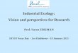Industrial Ecology: Vision and perspectives for Research€¦ · Technological trajectories : aviation, airports, etc. ... -Science/policy interactions: - sustainability frameworks-understanding