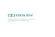 Dolby Atmos Home Theater Installation Guidelines - April 2015 Atmos...¢  home theater system. The guidelines