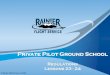 Private Pilot Ground School Lesson 4 · Type – C172, PA28, A320, B777, etc. Certificates and Ratings. GL23 – 14 CFR Part 61. High Performance Must have a high performance endorsement