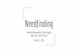 Needfinding - Stanford University · PDF file empathy map brainstorm next steps → narrowed domain focus initial conclusions end-user survey & interviews expert interviews 1 Road