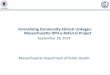 Formalizing Community-Clinical Linkages: Massachusetts DPH e … · 2018-04-01 · formalize community-clinical linkages • 4 specific types of community-based organizations were