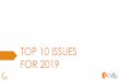 TOP 10 ISSUES 2019 CA ICAN · INDIAN MARKETS IN 2018 Sector Performances in CY2018 A) EQUITY Market Cap Performances in CY2018 6 3-15-29 Sensex NIFTY 50 Mid Cap Small Cap-40-35-30