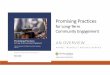 Promising Practices Overview Presentation · AN OVERVIEW ANDRÉE TREMOULET AND MEG MERRICK. Your Roadmapand This Report Roadmap Decision Point Meeting Report Communities of geography,