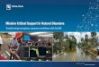 Mission Critical Support in Natural Disasters · 2019 Engineering Summit @ Esri UC -- Presentation, 2019 Engineering Summit @ Esri User Conference, Mission Critical Support in Natural