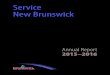 Service New Brunswick...Service New Brunswick Annual Report 2015–2016 Province of New Brunswick PO 6000, Fredericton NB E3B 5H1 CANADA ISBN 978-1-4605-1265-4 (Bilingual print edition)