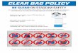 CLEAR BAG POLICY BAG POLICY - Ford Field...• NFL Policy: Bags that are clear plastic, vinyl or PVC and do not exceed 12” x 6” x 12” • One-gallon clear plastic freezer bag
