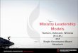 Ministry Leadership Modelsgbod-assets.s3.amazonaws.com/legacy/kintera-files/... · Review Leadership Ministry Models Steps to take to move forward Define Ministry Leadership Models