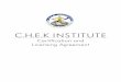 C.H.E.K InstItutE · 2010-06-16 · Sycamore Business Center, 2105 Industrial Ct., Vista, CA 92081 ... utilizing tHE C.H.E.K InstItutE’s proprietary Program Materials in unique